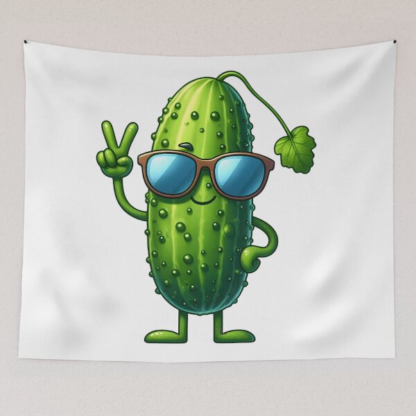 Item preview, Cool Anthropomorphic Cucumber in Sunglasses designed and sold by Delamoon.