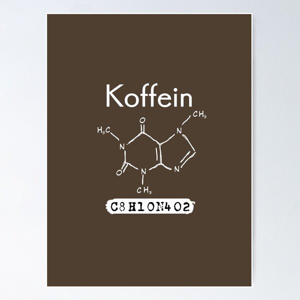Artikel-Vorschau von Koffein – Deutsch für Koffeinmolekül, designt und verkauft von Deutschic.