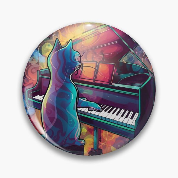 Item preview, Cat playing the piano designed and sold by Tajdi.