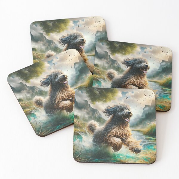 Item preview, Aquatic Joy: The Vivacious Spirit of the Spanish Water Dog designed and sold by ArtemioVisions.