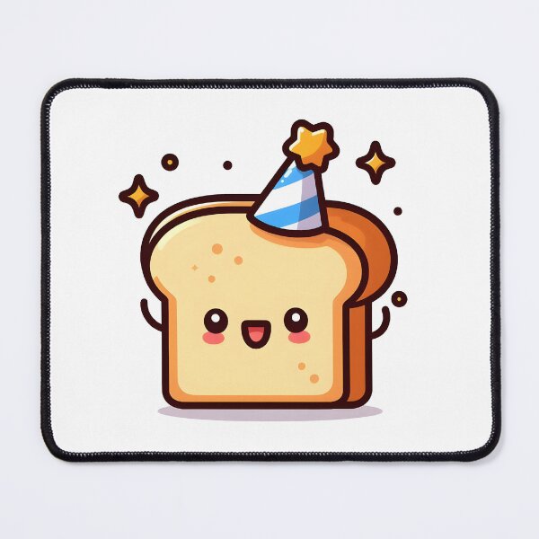 Item preview, Kawaii Toast With Party Hat designed and sold by CanvasCutie.