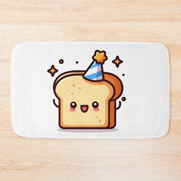 Item preview, Kawaii Toast With Party Hat designed and sold by CanvasCutie.