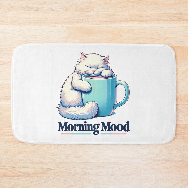 Item preview, Morning Mood, a cat lovers morning dilemma designed and sold by RuyaFab.