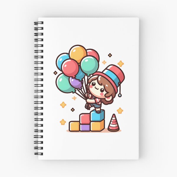 Item preview, Kawaii Juggler With Adorable Balloons designed and sold by CanvasCutie.