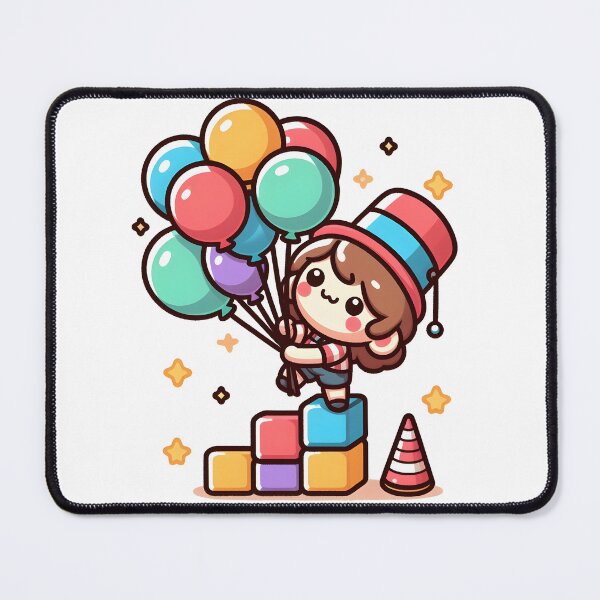 Item preview, Kawaii Juggler With Adorable Balloons designed and sold by CanvasCutie.