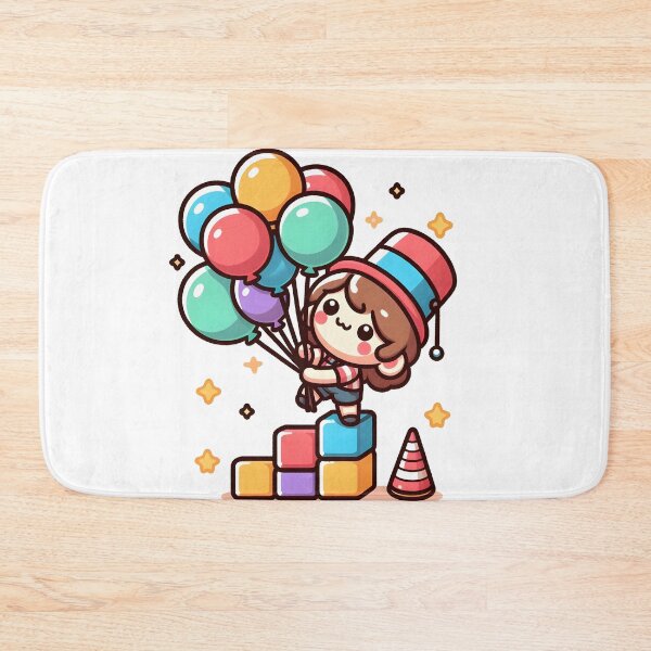 Item preview, Kawaii Juggler With Adorable Balloons designed and sold by CanvasCutie.