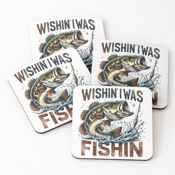 Item preview, Wishin' I Was Fishin' Largemouth Bass Leap designed and sold by IWEARUWEAR.