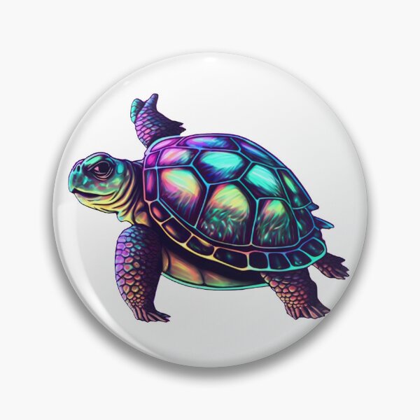 Item preview, Glowing Grace: The Neon Tortoise of a Fantasy Realm designed and sold by jgvisualarts.