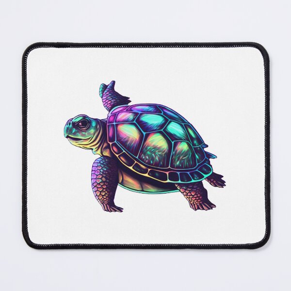 Item preview, Glowing Grace: The Neon Tortoise of a Fantasy Realm designed and sold by jgvisualarts.