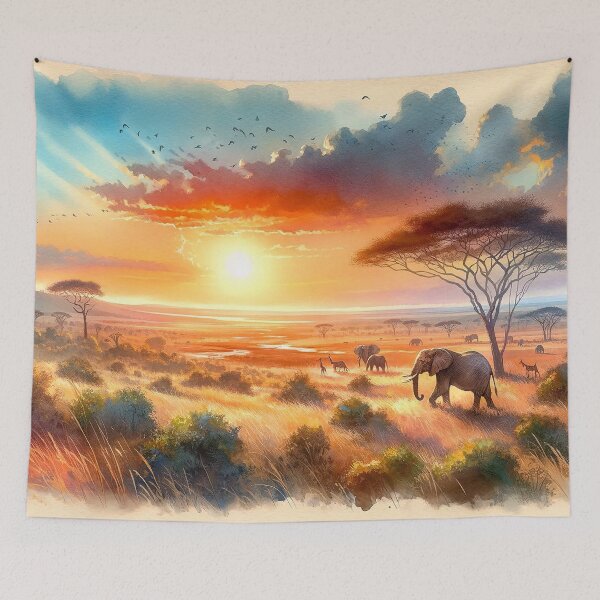 Item preview, Savannah sunset designed and sold by Cerberus-Art.