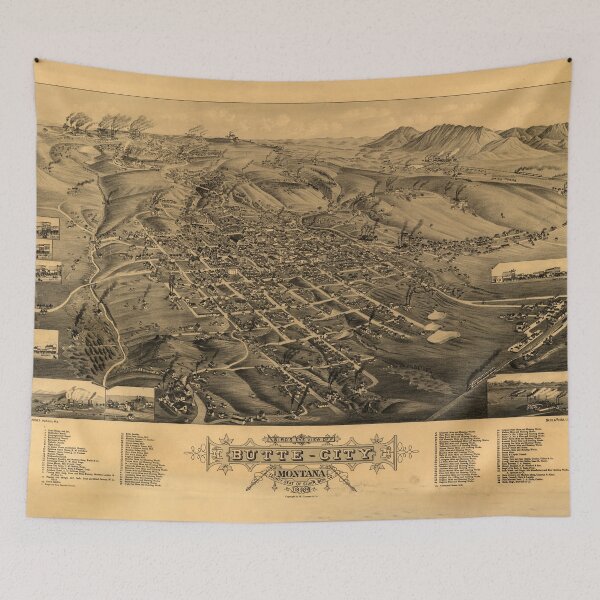 Item preview, Butte, Montana (1884) designed and sold by allhistory.