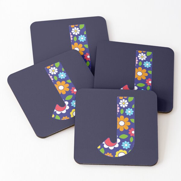 Item preview, Hippie Floral Alphabet Letter J designed and sold by ToluaPrints.
