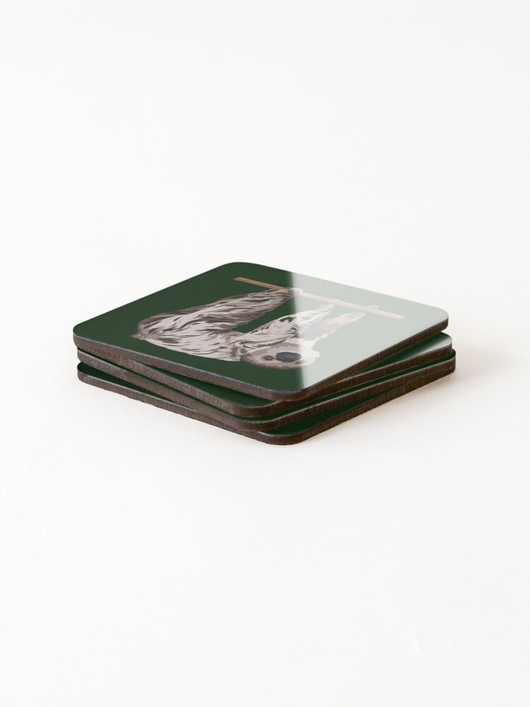 Thumbnail 4 of 5, Coasters (Set of 4), Sloth Portrait designed and sold by GeoCreate.