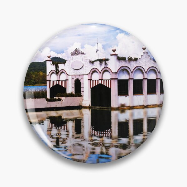 Item preview, blu tone, House on lake,cloudy sky reflection designed and sold by IdoFriedmanArt.