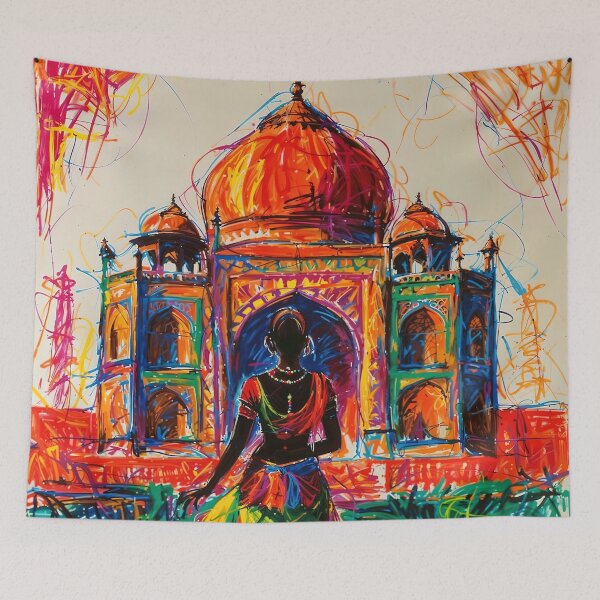 Item preview, Abstract Indian Artwork - Taj Mahal  designed and sold by feether-store.