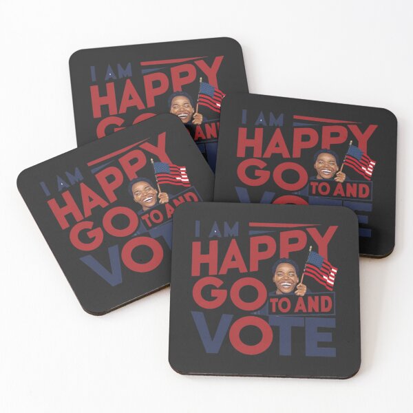 Item preview, I am happy to go and vote, with American flag designed and sold by Charlygood.