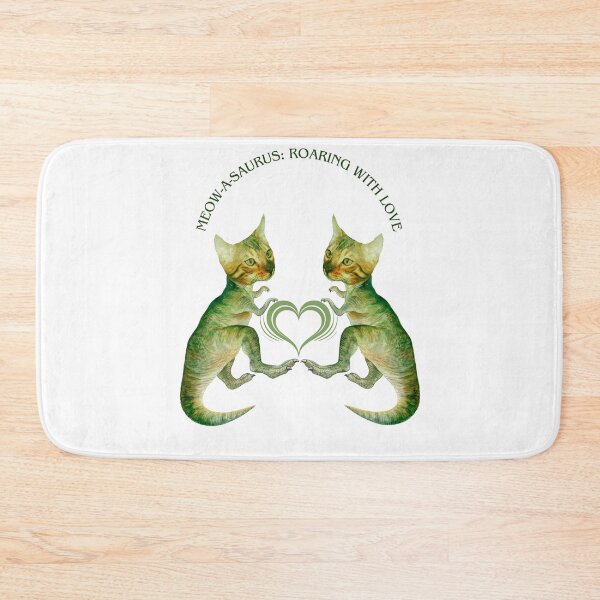 Item preview, Meow-a-saurus: Roaring with Love - A Vintage Dino Couple Delight designed and sold by GorinART.