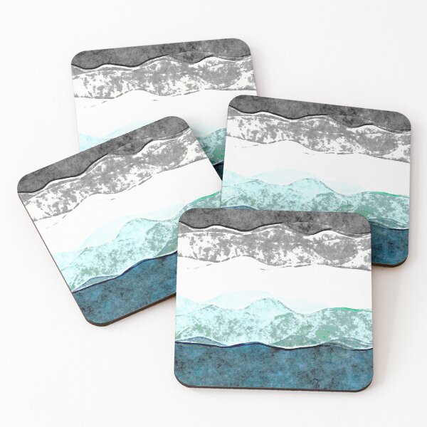 Item preview, Wavy Grungy Watercolor Abstract Digital Frayromantic Pride Flag designed and sold by Chaos Queery.