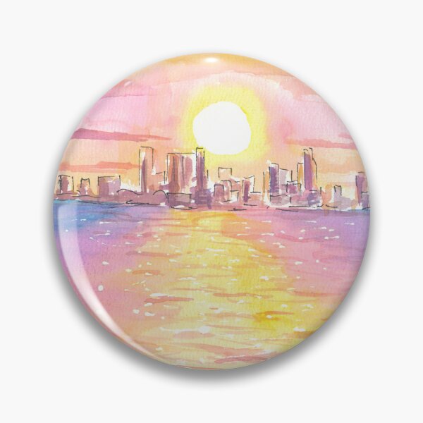 Item preview, Saint Petersburg Florida Skyline in Golden Sunset designed and sold by artshop77.