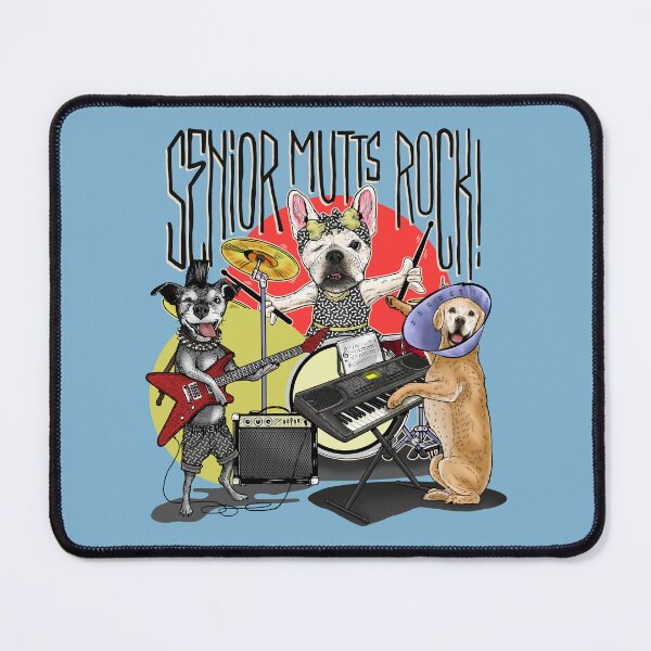 Item preview, Senior Mutts Rock, Junebug and the Rescues designed and sold by WaitIsThisArt.