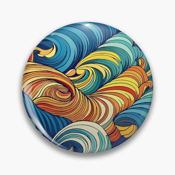 Item preview, Colorful Abstract Swirling Waves Illustration designed and sold by Rostislav Bouda.