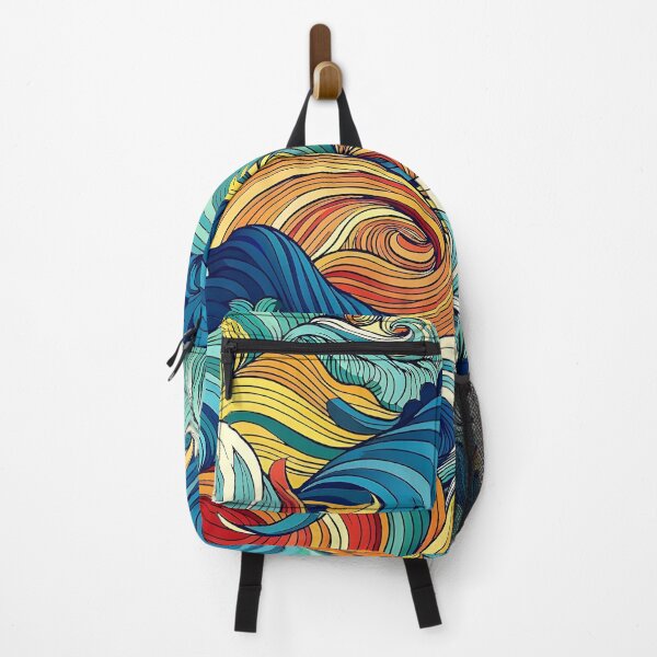Item preview, Colorful Abstract Swirling Waves Illustration designed and sold by Rostislav Bouda.