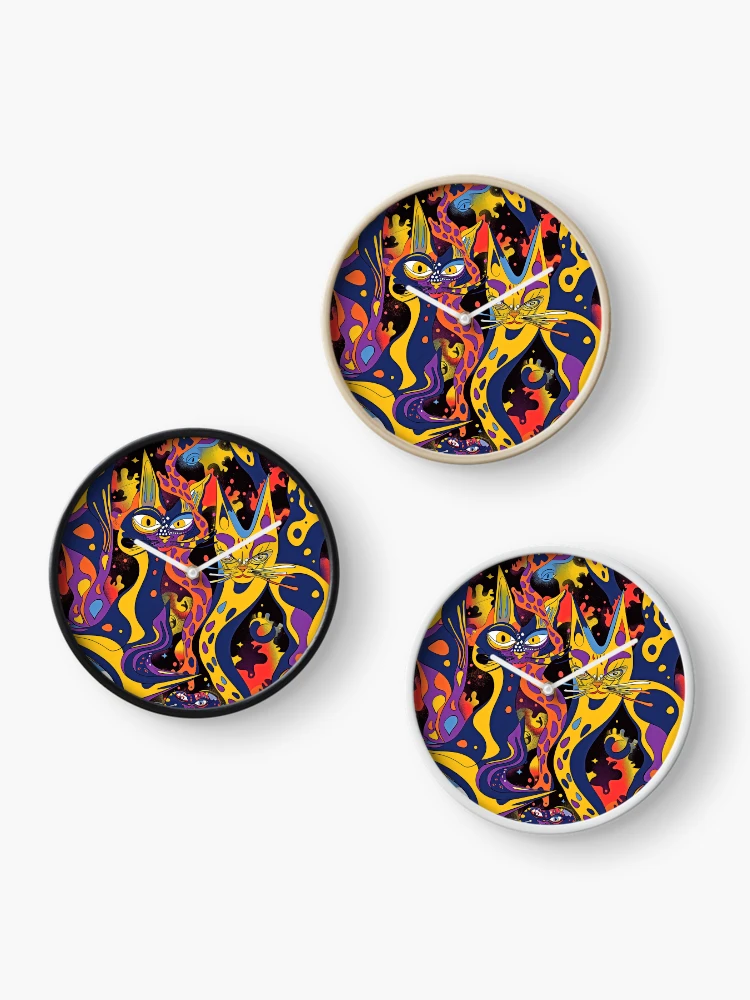 Thumbnail 3 of 4, Clock, Feline Troubles designed and sold by RENcraft.