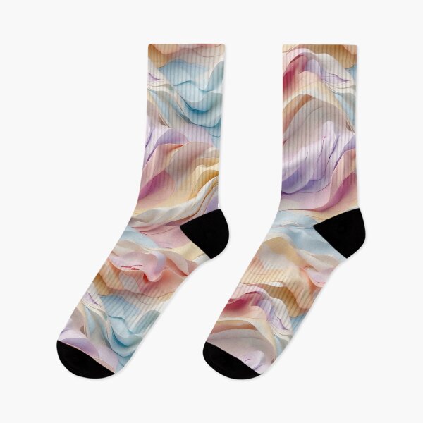 Item preview, Soft Pastel Waves Flowing in Harmonious Elegance designed and sold by ArtComixHaven.
