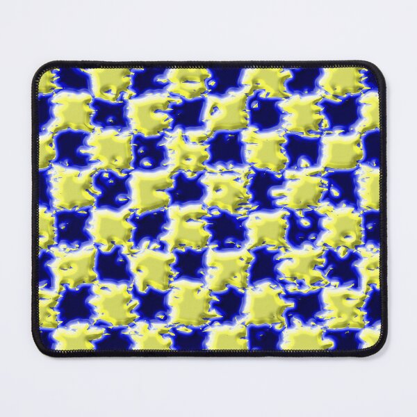 Item preview, Blue and Yellow Splatter Checkerboard Pattern designed and sold by TheRulerofEarth.