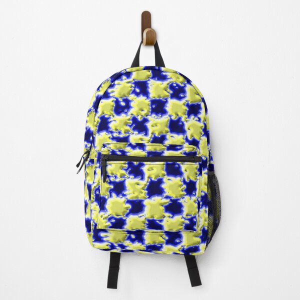 Item preview, Blue and Yellow Splatter Checkerboard Pattern designed and sold by TheRulerofEarth.