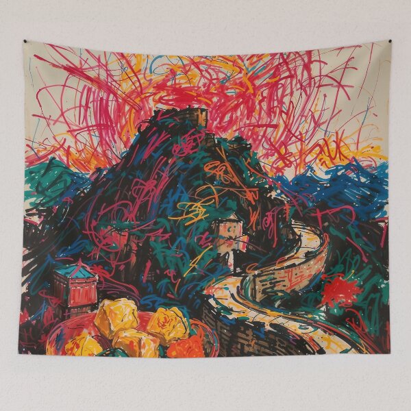 Item preview, Abstract Chinese Artwork - The great wall of China designed and sold by feether-store.