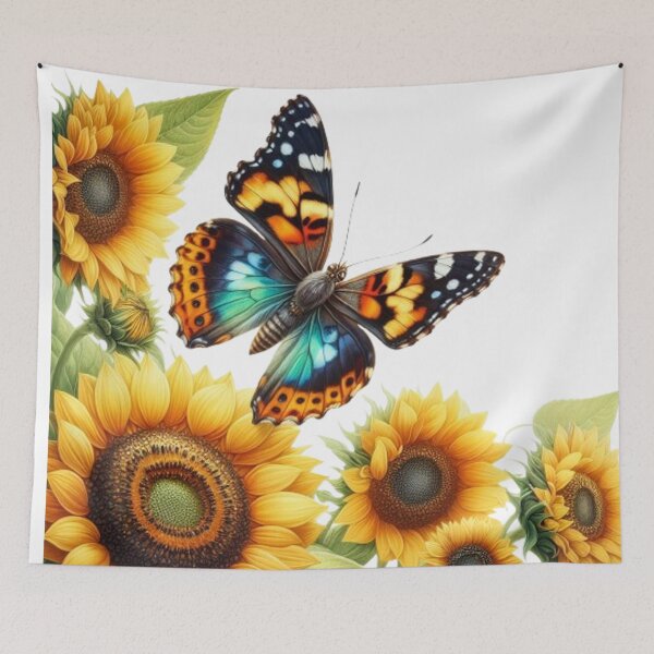 Aperçu de l'œuvre "Éveil Printanier : Un Papillon dans un Champ de Fleurs" créée et vendue par CHRIST5000.