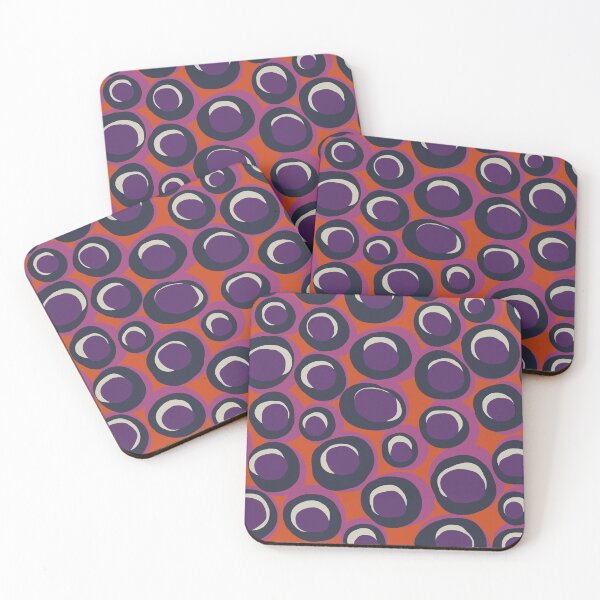 Item preview, Retro Mid Century Modern 70s Pattern in Purple and Orange designed and sold by Deutschic.