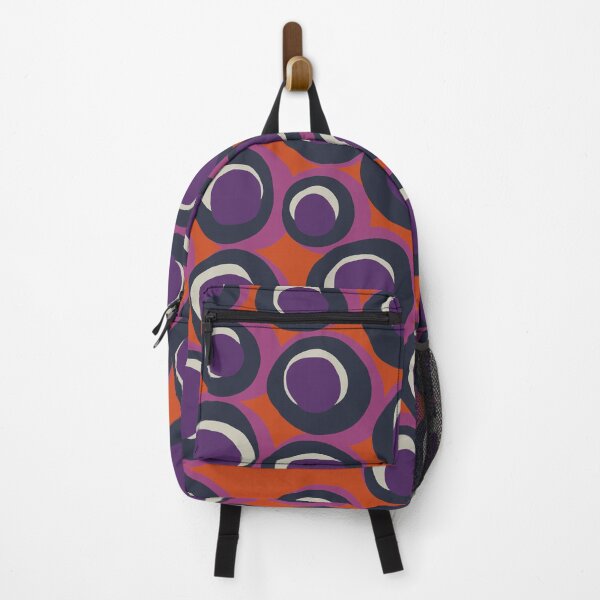 Item preview, Retro Mid Century Modern 70s Pattern in Purple and Orange designed and sold by Deutschic.