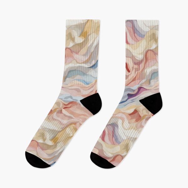 Item preview, Rhythmic Pastel Contours Dancing in a Serene Pattern designed and sold by ArtComixHaven.