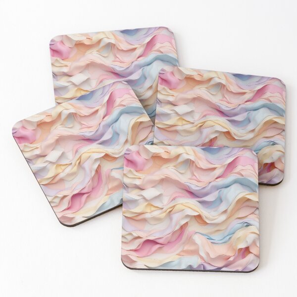 Item preview, Soft Pastel Waves Abstract Elegance for Cozy Interiors designed and sold by ArtComixHaven.