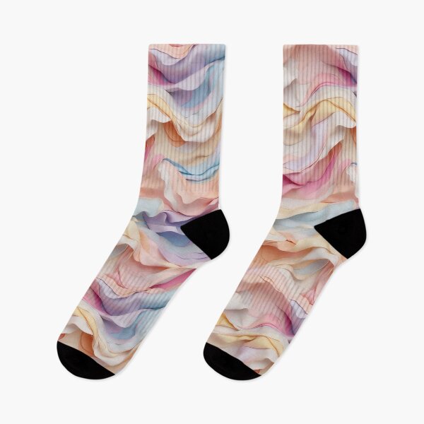 Item preview, Soft Pastel Waves Abstract Elegance for Cozy Interiors designed and sold by ArtComixHaven.