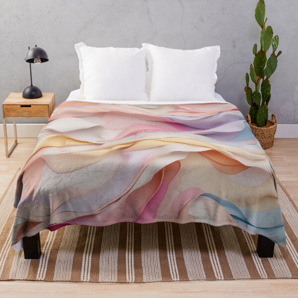 Item preview, Soft Pastel Waves Abstract Elegance for Cozy Interiors designed and sold by ArtComixHaven.