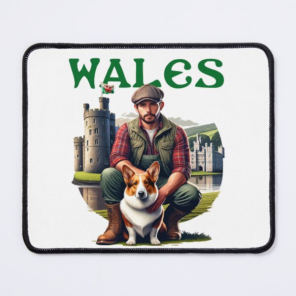 Item preview, Welsh man with Pembroke Corgi designed and sold by NPStudio.