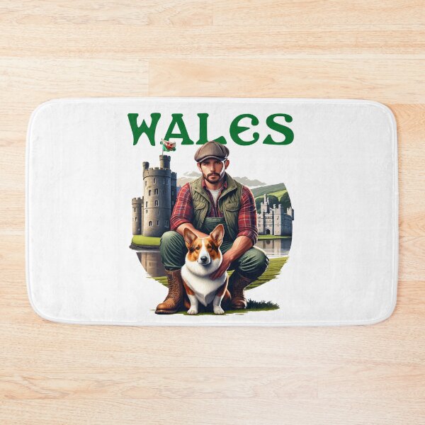 Item preview, Welsh man with Pembroke Corgi designed and sold by NPStudio.