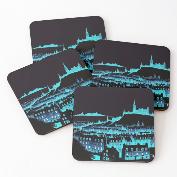 Item preview, ELECTRIC EDINBURGH NEON BLUE CASTLE designed and sold by SherHaven23.