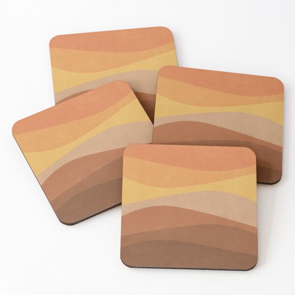 Item preview, Retro Colorful Waves 03 Brown Orange designed and sold by FAROSSTUDIO.