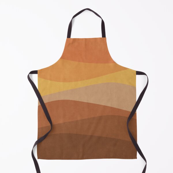 Item preview, Retro Colorful Waves 03 Brown Orange designed and sold by FAROSSTUDIO.