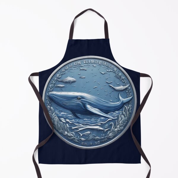 Item preview, COIN WITH GRAY AND BLUE WHALE RELIEF designed and sold by Ciervo Primavera.