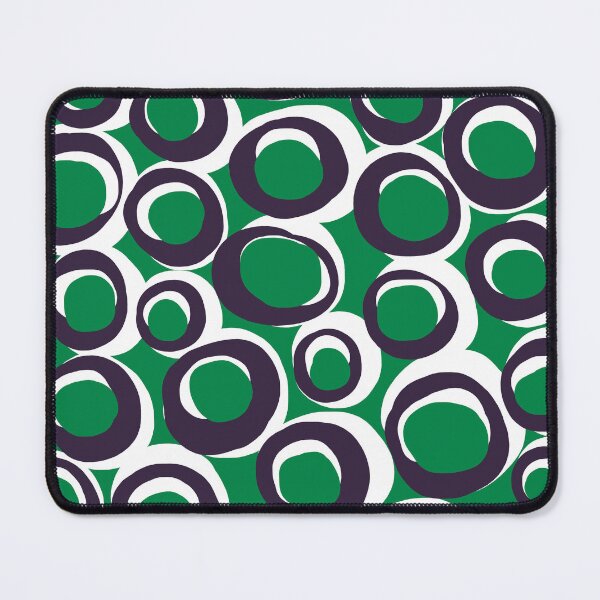Item preview, Retro Mid Century Modern 70s Pattern in Green and Purple designed and sold by Deutschic.