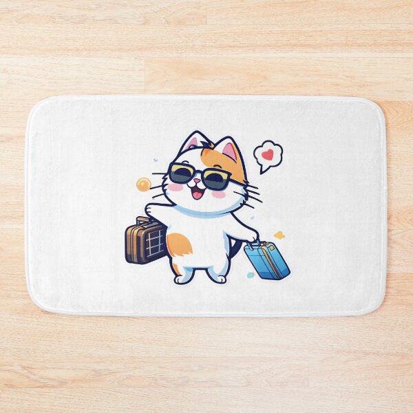 Item preview, Adventurous Traveling Kitty Sticker designed and sold by ahdidou.