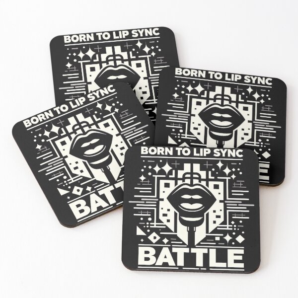 Item preview, Born to lip sync battle in the style of minimalist geometric shapes designed and sold by Pawel Oska.