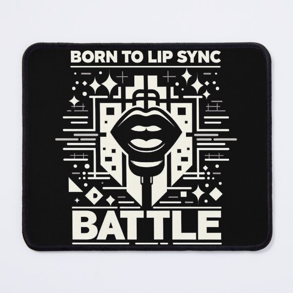 Item preview, Born to lip sync battle in the style of minimalist geometric shapes designed and sold by Pawel Oska.
