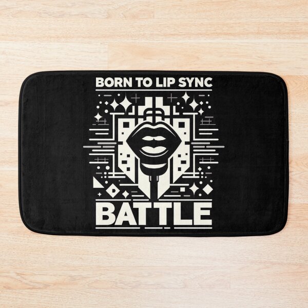 Item preview, Born to lip sync battle in the style of minimalist geometric shapes designed and sold by Pawel Oska.