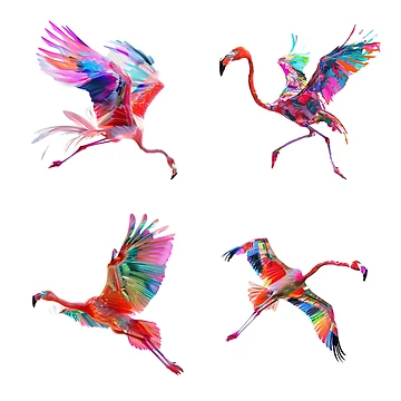 Artwork thumbnail, Flamingo Fun by RENcraft